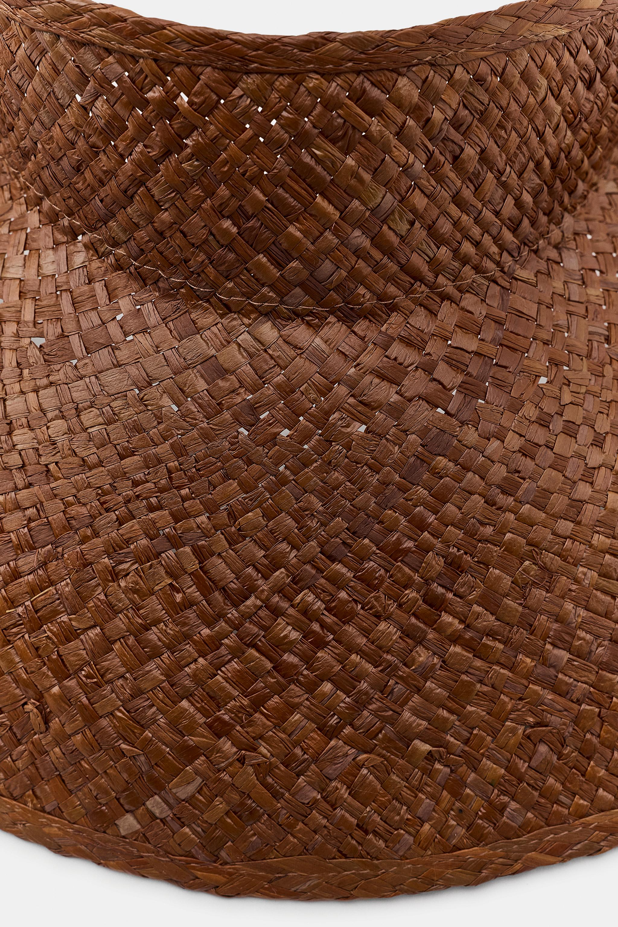100% RAFFIA BRAIDED VISOR
